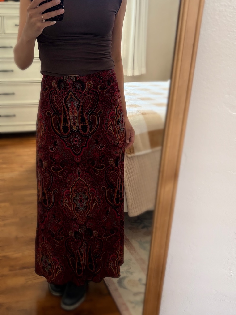 Vintage Susan Lawrence Paisley Midi Skirt
